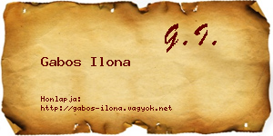 Gabos Ilona névjegykártya