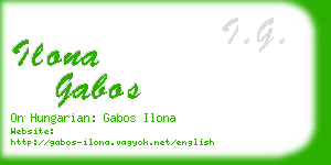 ilona gabos business card